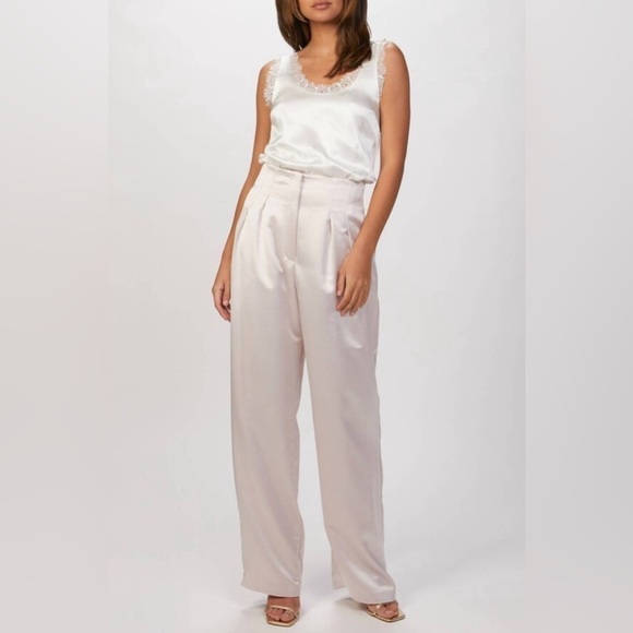 ITMFL Pants - ITMFL Clyde Satin Pants In Powder